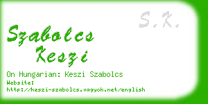 szabolcs keszi business card